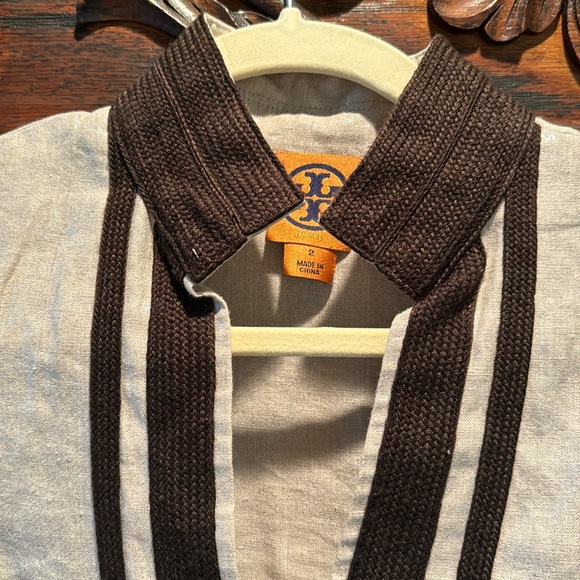 Tory Burch metallic linen tunic - Picture 2 of 2